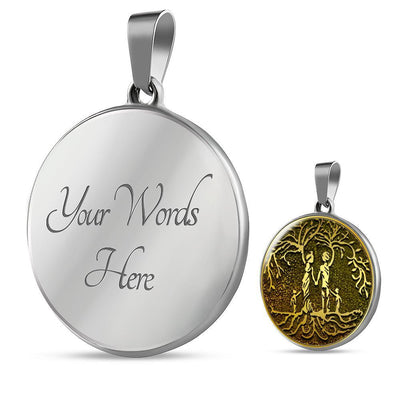 Family Tree Of Life Circle Necklace - Circle Pendant Necklace