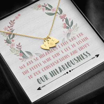 Bestfriend Bestie Ever Hilarious Friends - Sweetest Hearts Necklace Gift For Friend Birthday