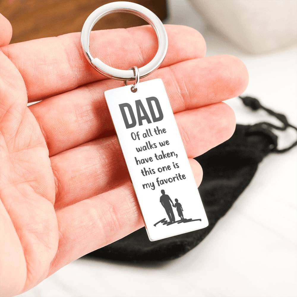 Dad - This Is My Favorite Meanful Fathers Day Gift Keychain,Gift For Daddy Lover From Son Daughter