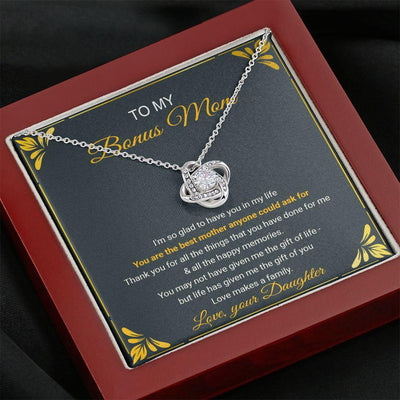 To My Bonus Mom: You Are The Best Mother Anyone Could Ask For - Love Knot Necklace