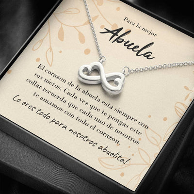 Para La Mejor Abuela - Romantic Gift For Her - Infinity Hearts Necklace