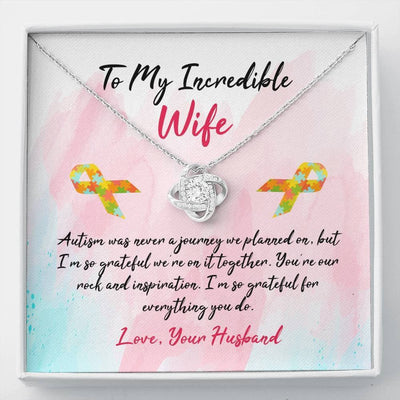 Autism - Love Knot Necklace Luxury Birthday Gift For Her