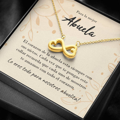 Para La Mejor Abuela - Romantic Gift For Her - Infinity Hearts Necklace