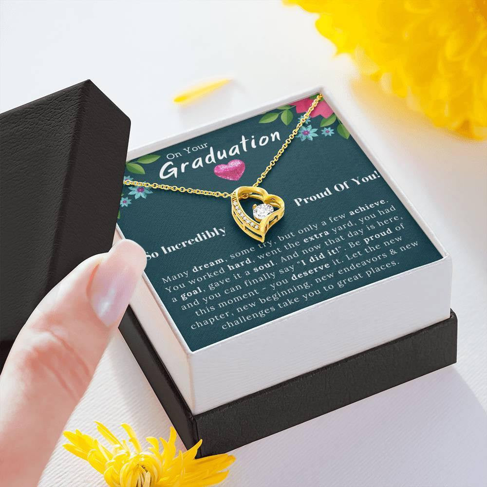 So Incredibly Proud Of You On Your Graduation Forever Love Hearts Necklace GIft Idea