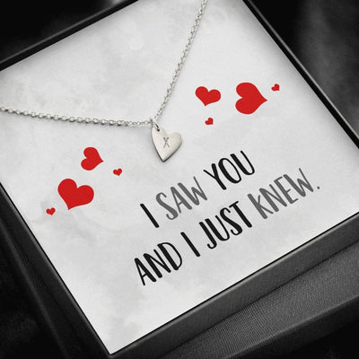 Romantic Birthday Gifts Girl - I Saw You And Just Knew - Sweetest Hearts Necklace Gift For Her