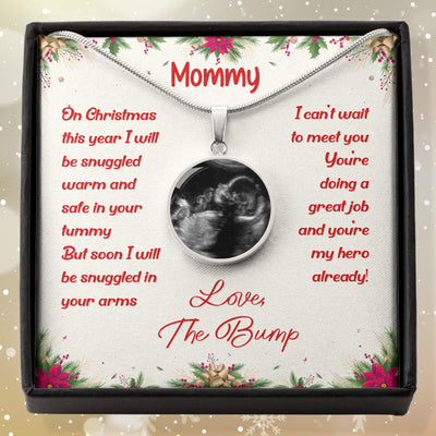 First Christmas - Necklace - Luxury Circle Pendant Necklace Perfect Gift Idea For Her/Him