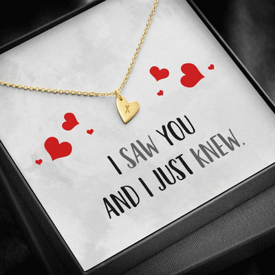 Romantic Birthday Gifts Girl - I Saw You And Just Knew - Sweetest Hearts Necklace Gift For Her