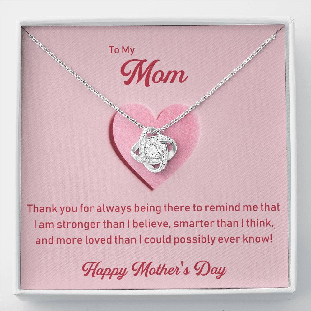 For Mom - Happy Mother's Day - Love Knot Necklace Anniversary Love Messages Gift Ideas For Mom Mami Mama