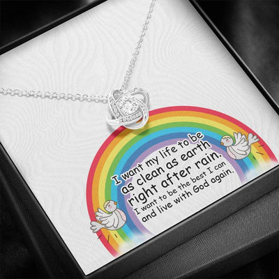Baptism - Love Knot Necklace Luxury Birthday Gift For Her