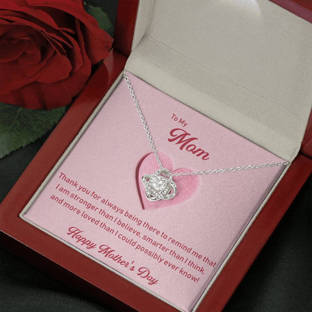 For Mom - Happy Mother's Day - Love Knot Necklace Anniversary Love Messages Gift Ideas For Mom Mami Mama