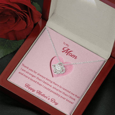 For Mom - Happy Mother's Day - Love Knot Necklace Anniversary Love Messages Gift Ideas For Mom Mami Mama