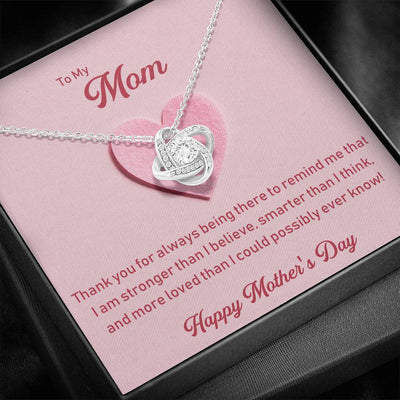 For Mom - Happy Mother's Day - Love Knot Necklace Anniversary Love Messages Gift Ideas For Mom Mami Mama