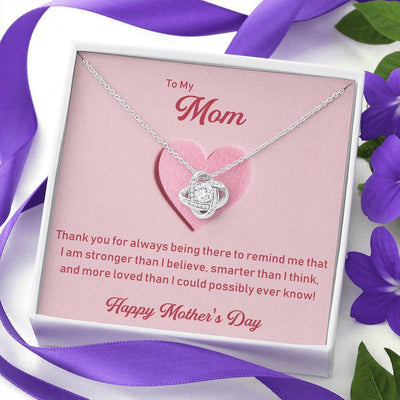 For Mom - Happy Mother's Day - Love Knot Necklace Anniversary Love Messages Gift Ideas For Mom Mami Mama