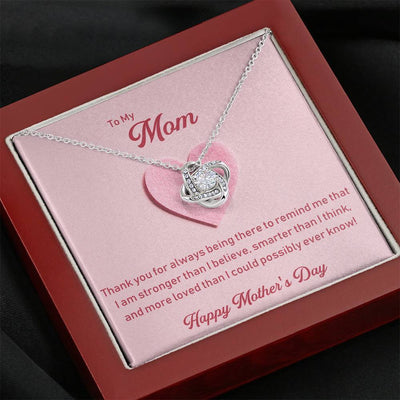For Mom - Happy Mother's Day - Love Knot Necklace Anniversary Love Messages Gift Ideas For Mom Mami Mama