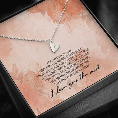 To My GirlFriend - I Love You the Most - Gift Ideas For Wife Birthday- Sweetest Hearts Necklace Gift For Wife