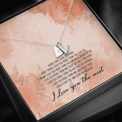To My GirlFriend - I Love You the Most - Gift Ideas For Wife Birthday- Sweetest Hearts Necklace Gift For Wife
