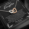 Interlocking Hearts Necklace, Gift for Daughter, Never Feel That You Are Alone