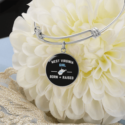 West Virginia Girl Bangle - Luxury Circle Bangle Bracelet Gift Idea