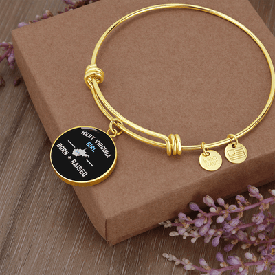 West Virginia Girl Bangle - Luxury Circle Bangle Bracelet Gift Idea