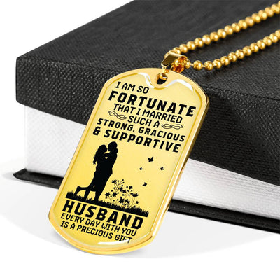 I Love My Husband - Military Style Dog Tag, Gift For Fathers Day Personalised Dog Tag, Custom Dog Tags For Men