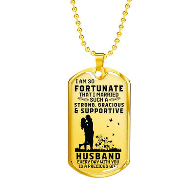 I Love My Husband - Military Style Dog Tag, Gift For Fathers Day Personalised Dog Tag, Custom Dog Tags For Men
