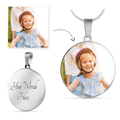 Personalized Upload Circle Pendant Necklace