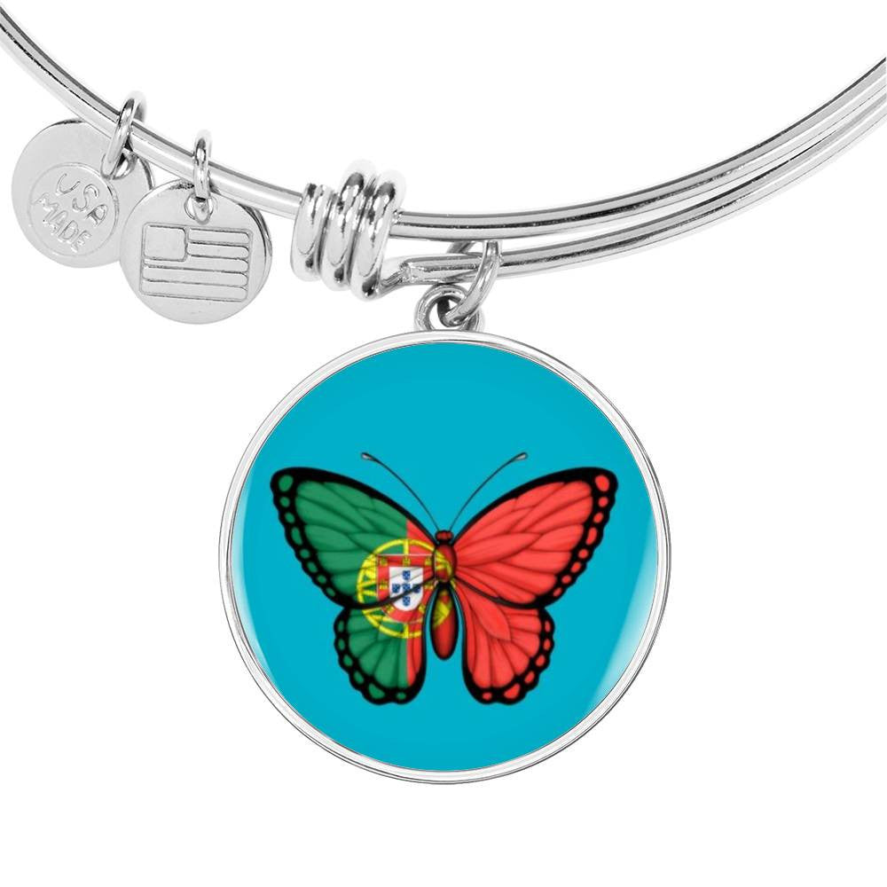 Butterfly Flag P - Luxury Circle Bangle Bracelet Gift Idea