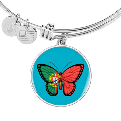 Butterfly Flag P - Luxury Circle Bangle Bracelet Gift Idea