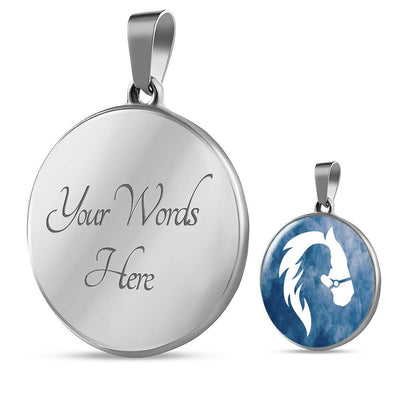 I'm A Horse Girl" Luxury Pendant - Luxury Circle Pendant Necklace Perfect Gift Idea For Her/Him
