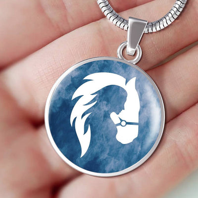 I'm A Horse Girl" Luxury Pendant - Luxury Circle Pendant Necklace Perfect Gift Idea For Her/Him