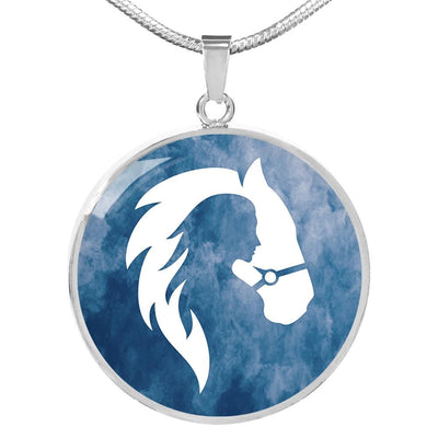 I'm A Horse Girl" Luxury Pendant - Luxury Circle Pendant Necklace Perfect Gift Idea For Her/Him