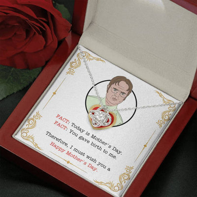 For Mom - Happy Mother's Day - Love Knot Necklace Thanks To Wife For Surprise Gift
