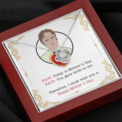 For Mom - Happy Mother's Day - Love Knot Necklace Thanks To Wife For Surprise Gift