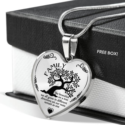 Family Like Branches On A Tree Heart Necklace - Heart Pendant Necklace