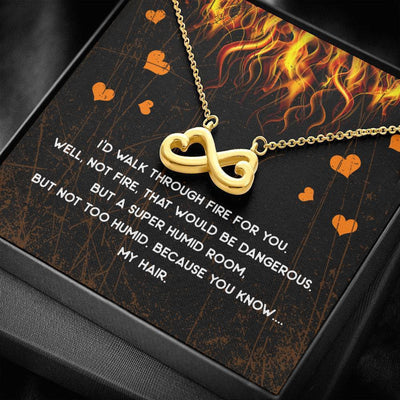 Walk Through Fire - Infinity Hearts Necklace Romantic Gift For Her
