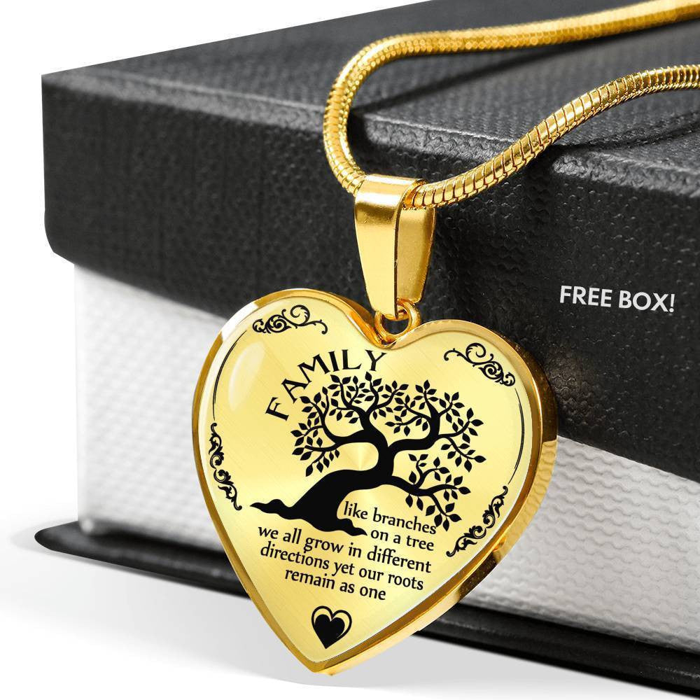 Family Like Branches On A Tree Heart Necklace - Heart Pendant Necklace