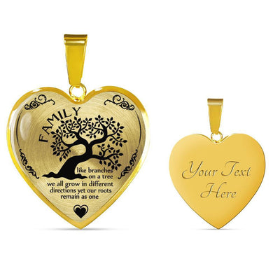 Family Like Branches On A Tree Heart Necklace - Heart Pendant Necklace