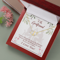 To My Girlfriend One In Million Eternal Love 10K Solid Gold Heart Necklace W Pav� Set Diamonds - Everlasting Love with Luxury Box & MC