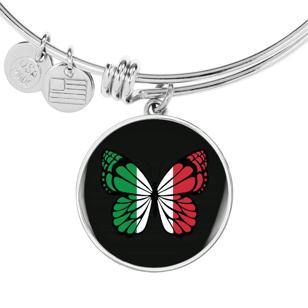 Butterfly Art - Luxury Circle Bangle Bracelet Gift Idea