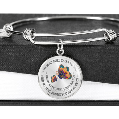 My Mind Still Talks To You, Butterfly, Luxury Bangle, 2022 - Luxury Circle Bangle Bracelet Gift Idea