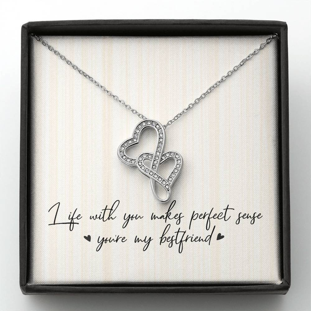 Best Friends Double Heart Necklace