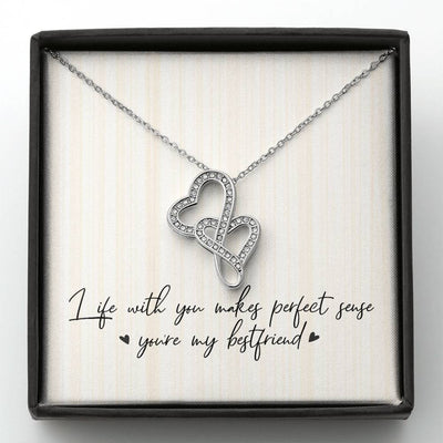 Best Friends Double Heart Necklace