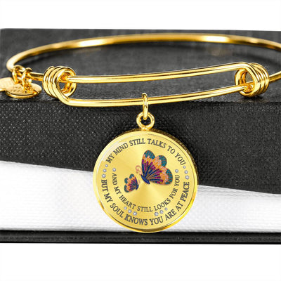 My Mind Still Talks To You, Butterfly, Luxury Bangle, 2022 - Luxury Circle Bangle Bracelet Gift Idea
