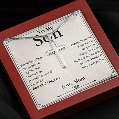 Cross Necklace, Gift For Son, Nothing And No One Will Ever Change That
