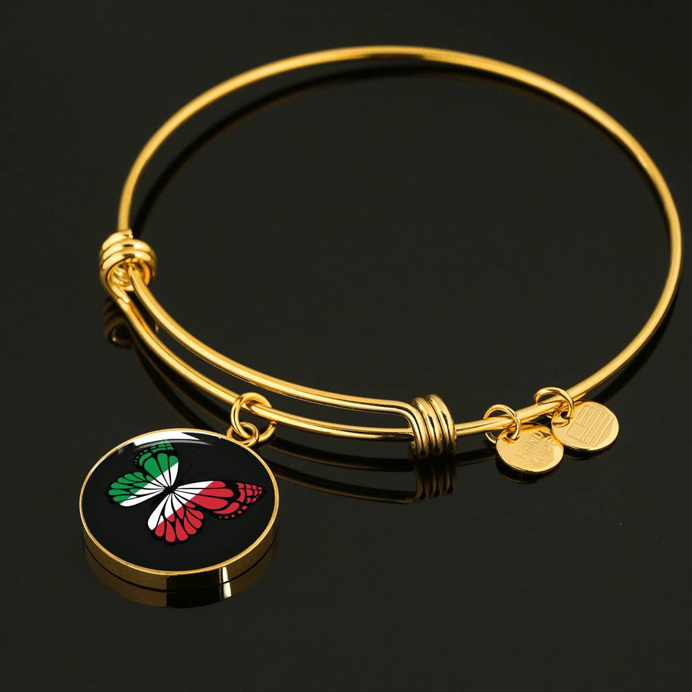 Butterfly Art - Luxury Circle Bangle Bracelet Gift Idea