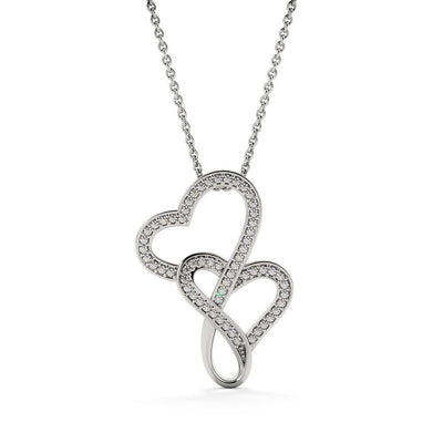 Best Friends Double Heart Necklace