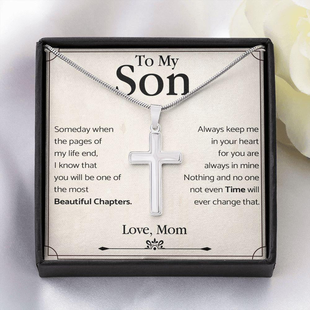 Cross Necklace, Gift For Son, Nothing And No One Will Ever Change That