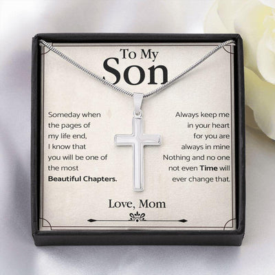 Cross Necklace, Gift For Son, Nothing And No One Will Ever Change That