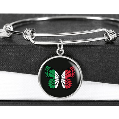 Butterfly Art - Luxury Circle Bangle Bracelet Gift Idea
