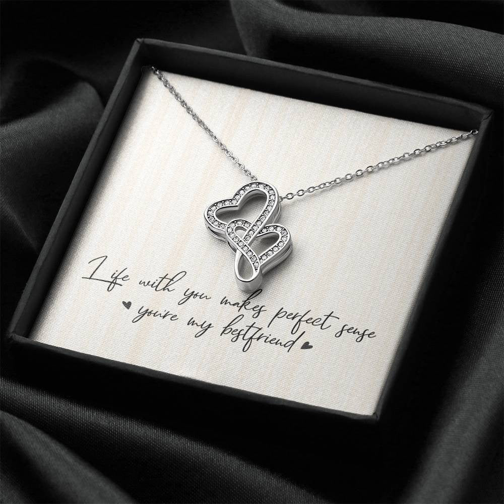 Best Friends Double Heart Necklace